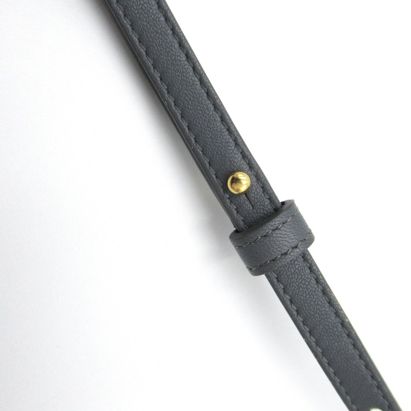 【日本直送】CELINE Trio 肩斜背包皮夾 S-AT-3168 皮革 灰色 二手-10