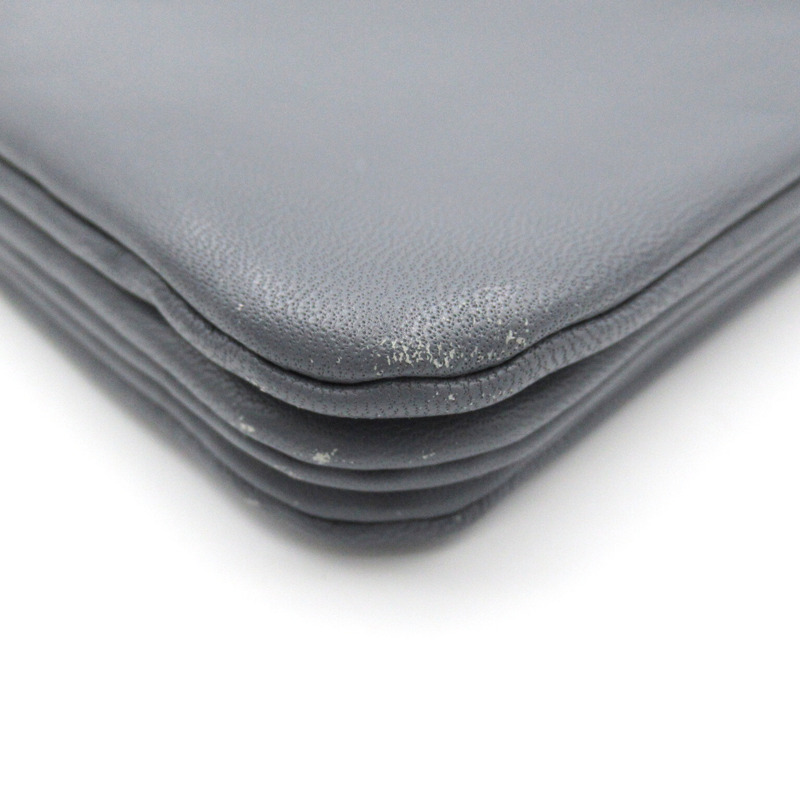 【日本直送】CELINE Trio 肩斜背包皮夾 S-AT-3168 皮革 灰色 二手-11