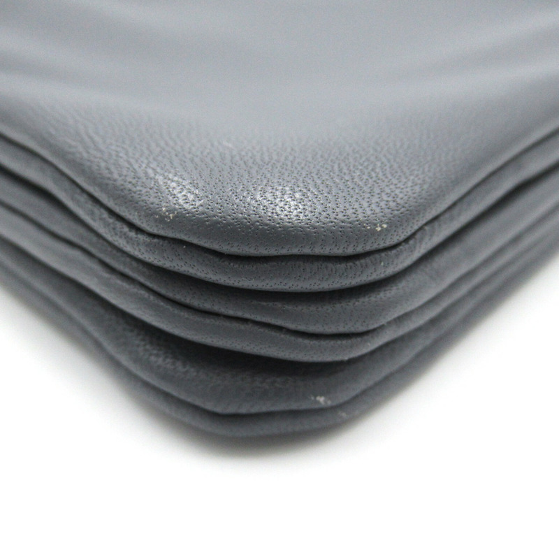 【日本直送】CELINE Trio 肩斜背包皮夾 S-AT-3168 皮革 灰色 二手-12