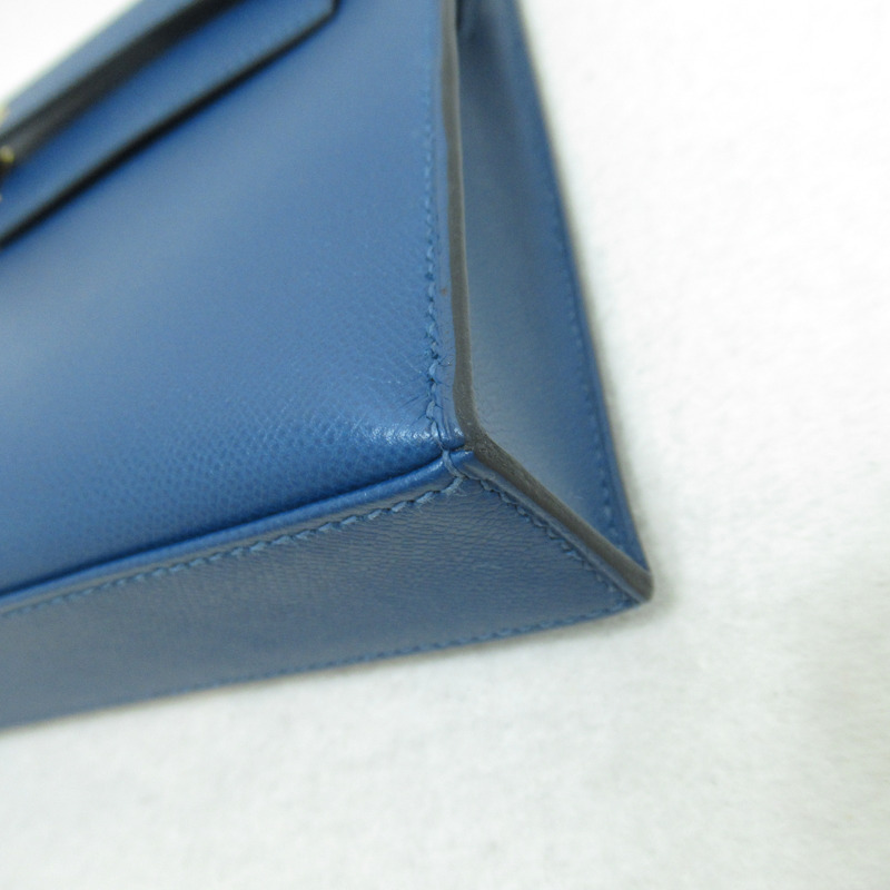 【日本直送】HERMES Kelly Elan 深藍色單肩包 皮革 二手 女款 B GHW-5