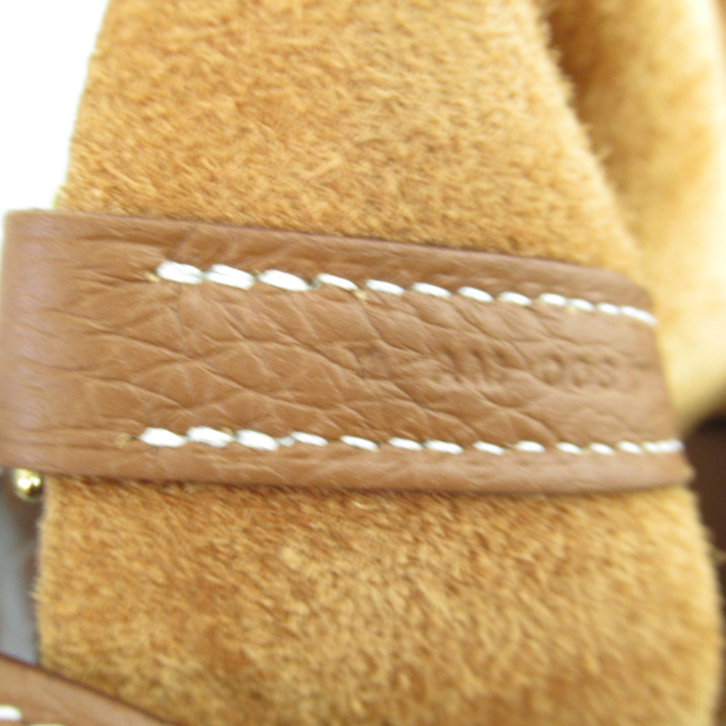 【日本直送】HERMES Picotin Lock 中型手袋 Clemence 皮革棕色金色二手女款 Y GHW-8