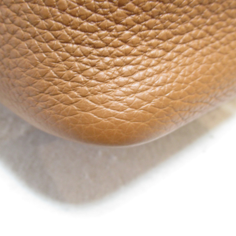 【日本直送】HERMES Picotin Lock 中型手袋 Clemence 皮革棕色金色二手女款 Y GHW-10