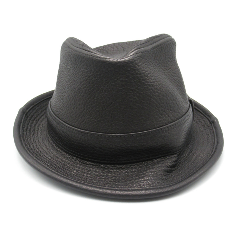 【日本直送】HERMES 帽子 帽子 皮革 黑色 二手 男女通用-0