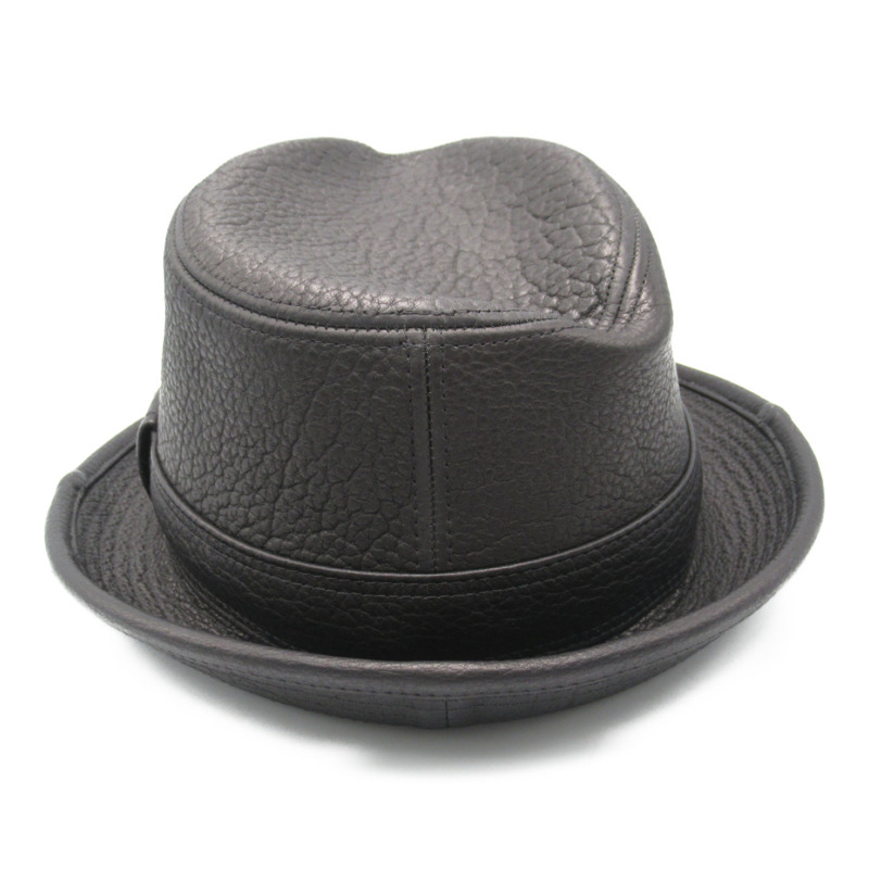 【日本直送】HERMES 帽子 帽子 皮革 黑色 二手 男女通用-1