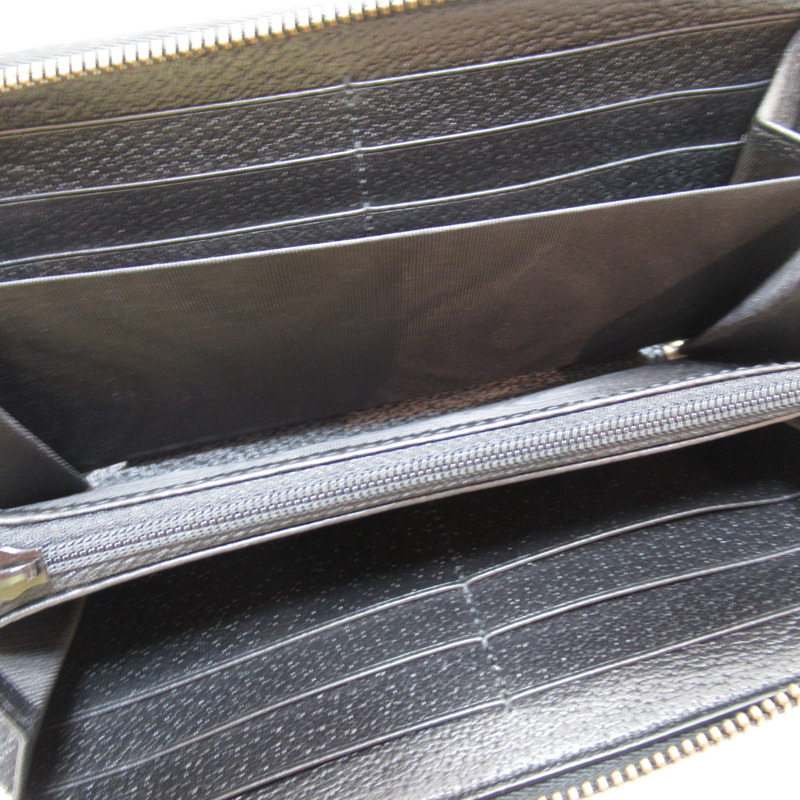 【日本直送】GUCCI Animalier 圓長皮夾皮夾 523667 皮革黑色二手男女通用-4