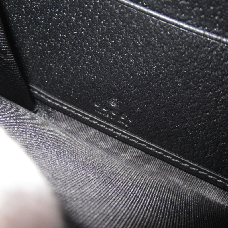 【日本直送】GUCCI Animalier 圓長皮夾皮夾 523667 皮革黑色二手男女通用-5