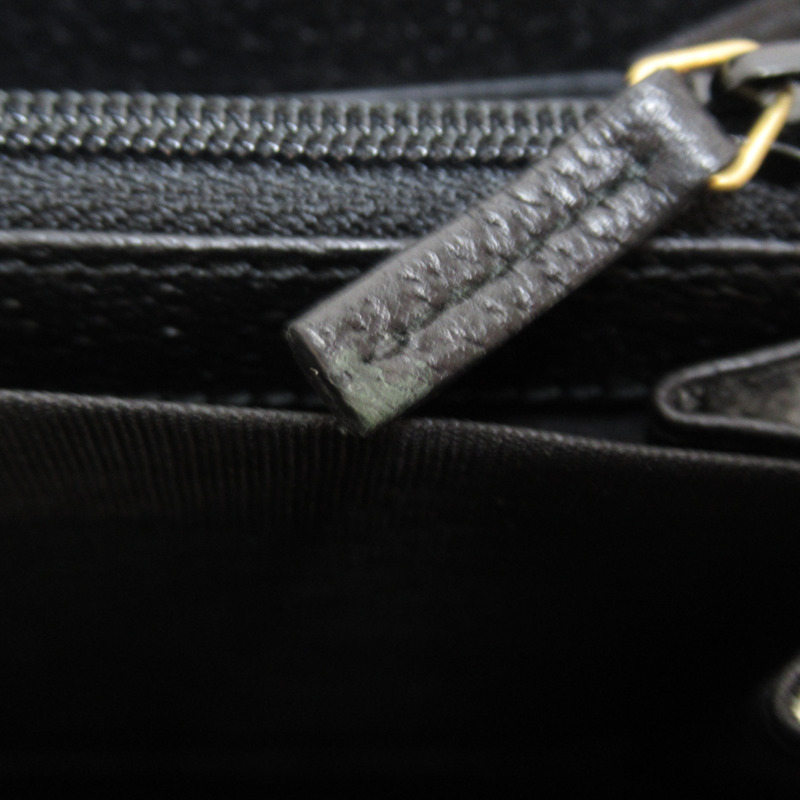 【日本直送】GUCCI Animalier 圓長皮夾皮夾 523667 皮革黑色二手男女通用-6