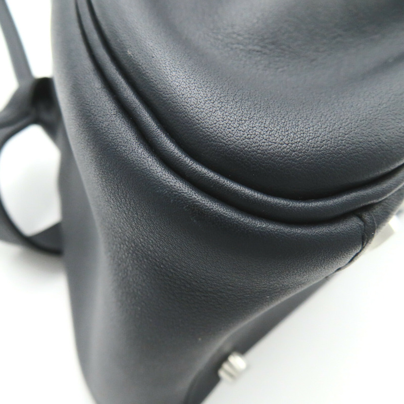 【日本直送】HERMES Lindy 26 Verso 手提包 Vaux Swift 皮革小牛皮海軍藍粉色藍色靛藍-10