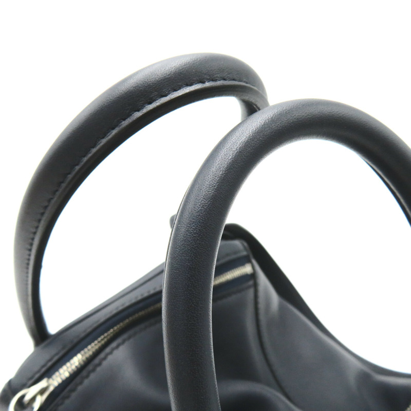 【日本直送】HERMES Lindy 26 Verso 手提包 Vaux Swift 皮革小牛皮海軍藍粉色藍色靛藍-12