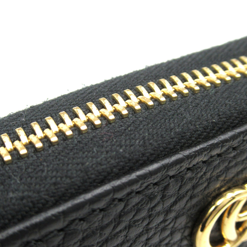 【日本直送】GUCCI GG Marmont 皮革全拉鍊皮夾長皮夾 456117 皮革 黑色 二手-9