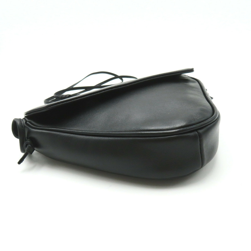 【日本直送】CELINE 標誌三角形單肩單肩包 小牛皮（牛皮）黑色二手女式-3