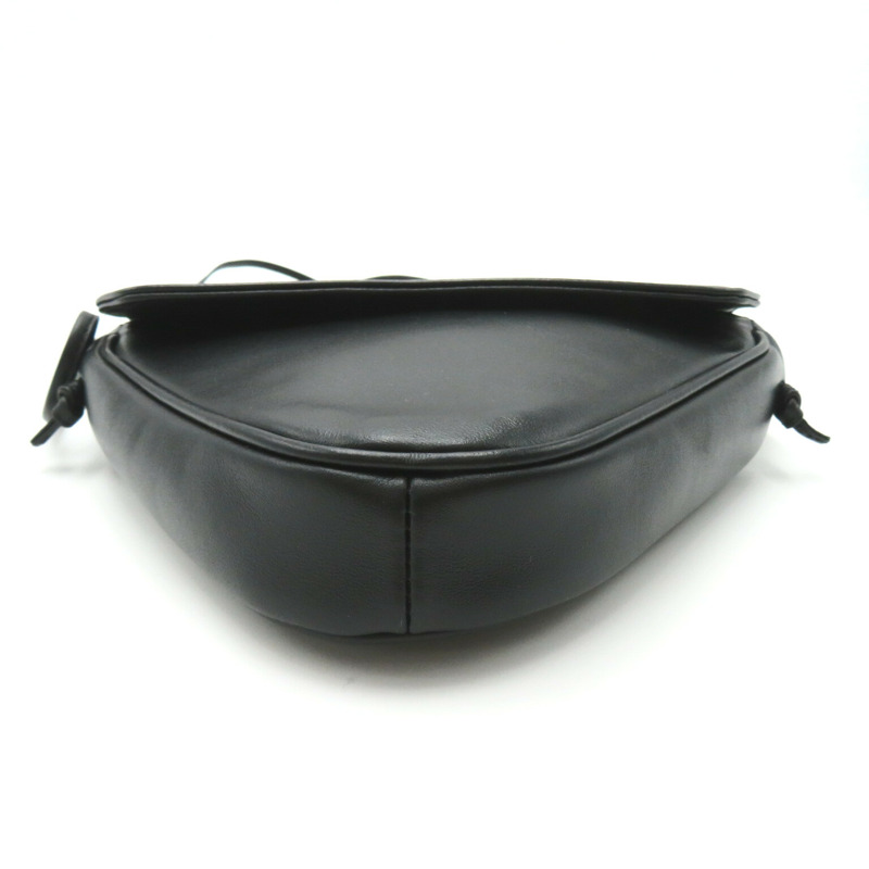 【日本直送】CELINE 標誌三角形單肩單肩包 小牛皮（牛皮）黑色二手女式-4