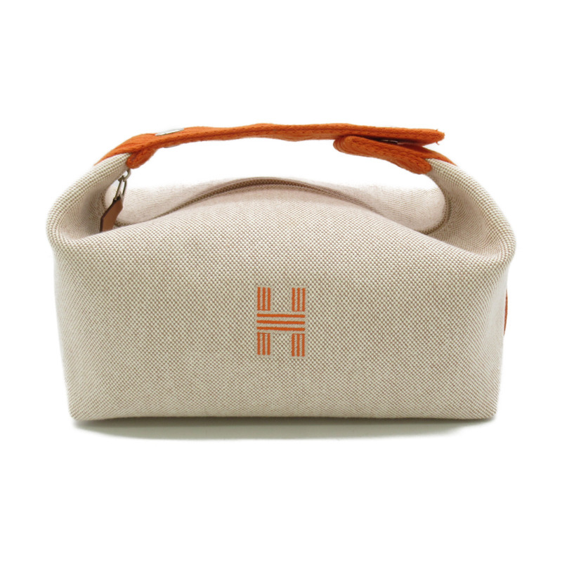 【日本直送】HERMES Bride a Brac PM Zigzag 配件袋手提包 Toile H 帆布米色 SHW-0
