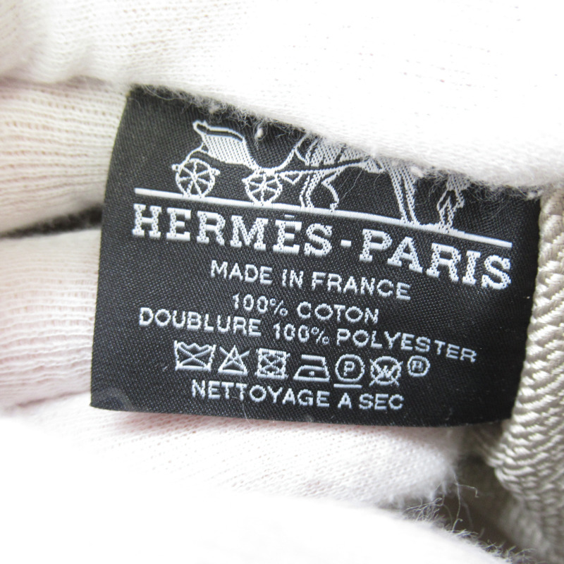 【日本直送】HERMES Bride a Brac PM Zigzag 配件袋手提包 Toile H 帆布米色 SHW-5