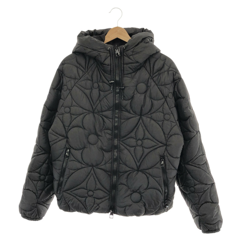 【日本直送】LOUIS VUITTON 羽絨外套聚酯纖維黑色二手女式 LV #46-0