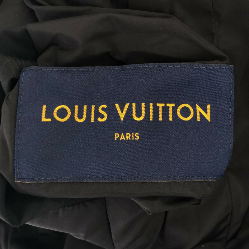 【日本直送】LOUIS VUITTON 羽絨外套聚酯纖維黑色二手女式 LV #46-6