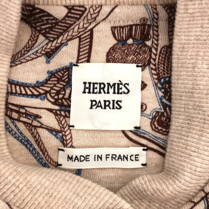 【日本直送】HERMES 束腰外套棉質淺棕色二手女用尺寸 #34-4