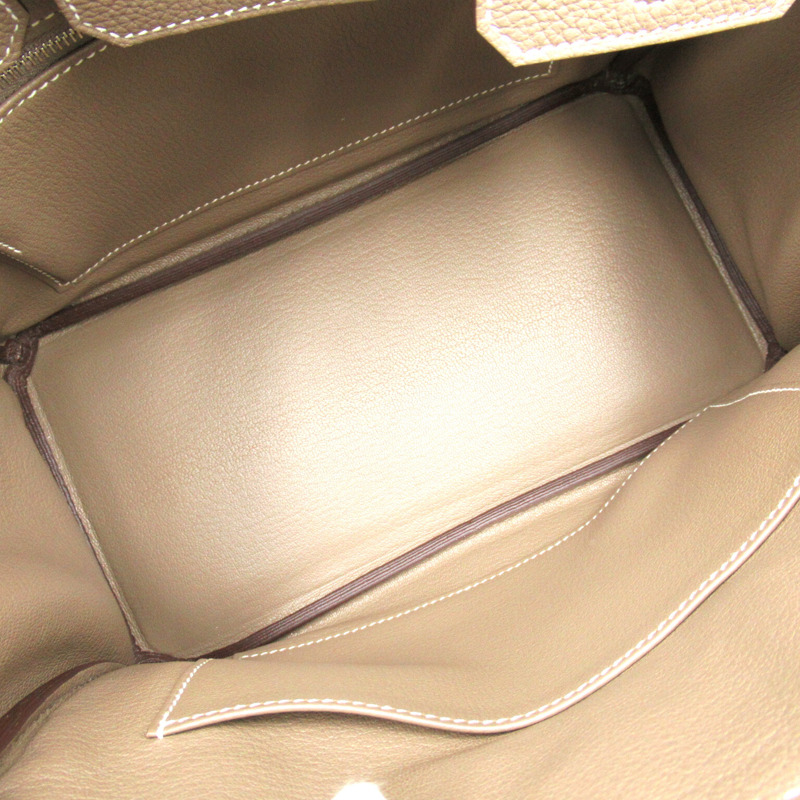 【日本直送】HERMES Birkin 25 手提包 A Togo 皮革 Etoupe 灰色 SHW 二手-6