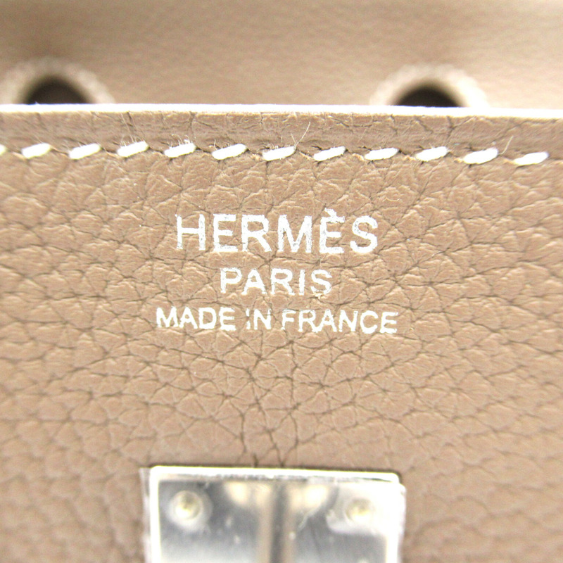 【日本直送】HERMES Birkin 25 手提包 A Togo 皮革 Etoupe 灰色 SHW 二手-7