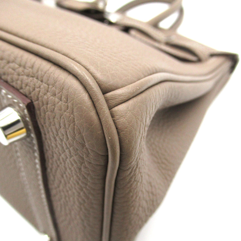 【日本直送】HERMES Birkin 25 手提包 A Togo 皮革 Etoupe 灰色 SHW 二手-12