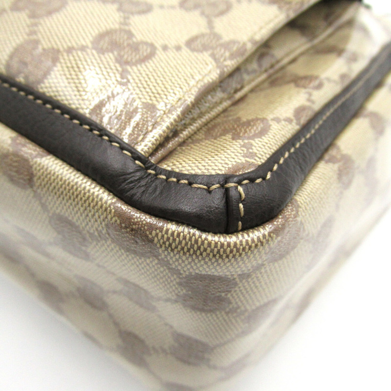 【日本直送】GUCCI GG 水晶手提包 268639 PVC 塗層帆布棕色二手女用 GHW-10