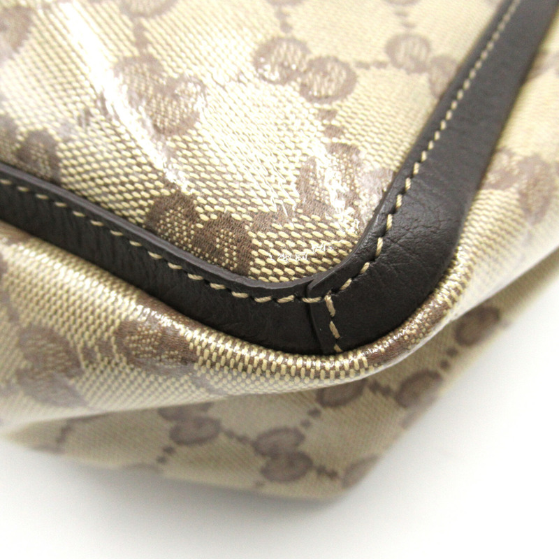【日本直送】GUCCI GG 水晶手提包 268639 PVC 塗層帆布棕色二手女用 GHW-11