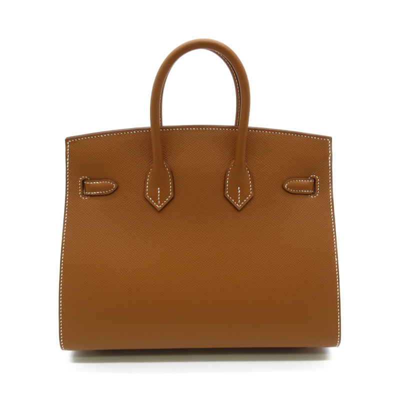 【日本直送】HERMES Birkin 25 手提包 B Taurillon Clemence 皮革 棕金 GHW 二手-1