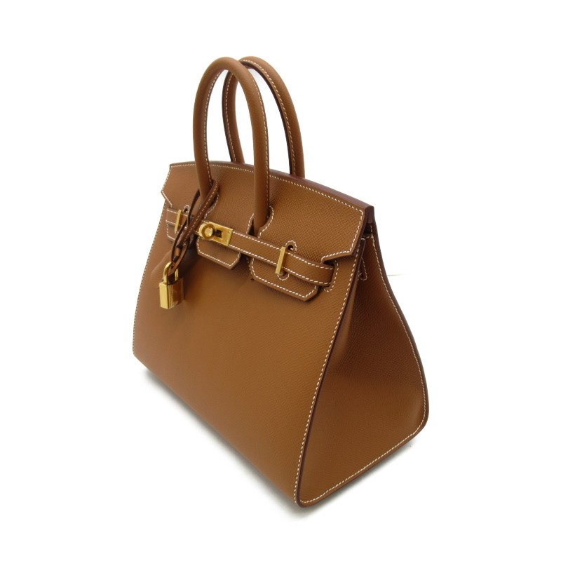 【日本直送】HERMES Birkin 25 手提包 B Taurillon Clemence 皮革 棕金 GHW 二手-2