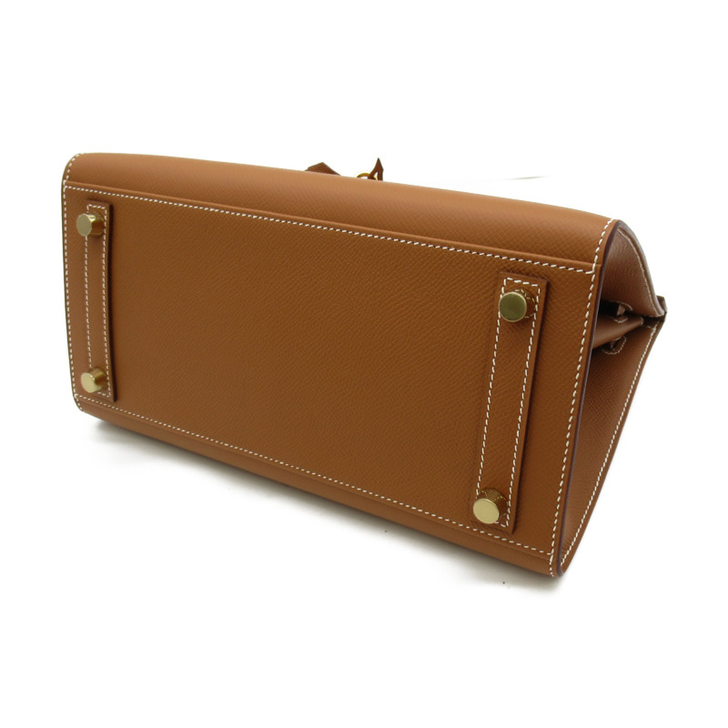【日本直送】HERMES Birkin 25 手提包 B Taurillon Clemence 皮革 棕金 GHW 二手-3