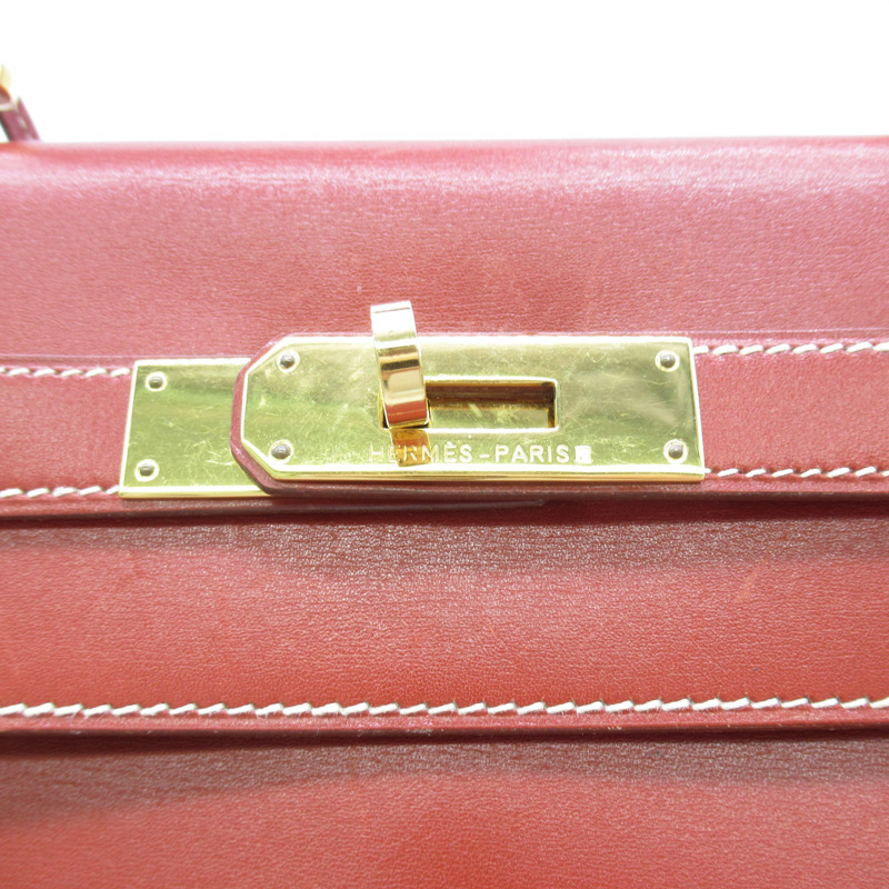 【日本直送】HERMES Kelly 32 2way 單肩手提包 U Box 小牛皮 Brique GHW 二手-7