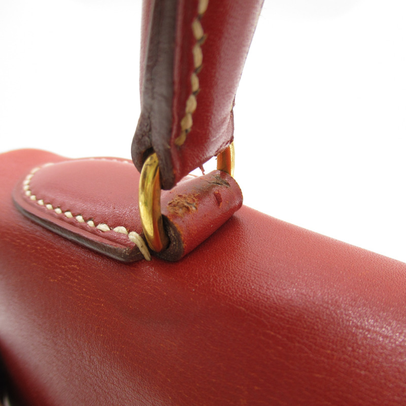 【日本直送】HERMES Kelly 32 2way 單肩手提包 U Box 小牛皮 Brique GHW 二手-13