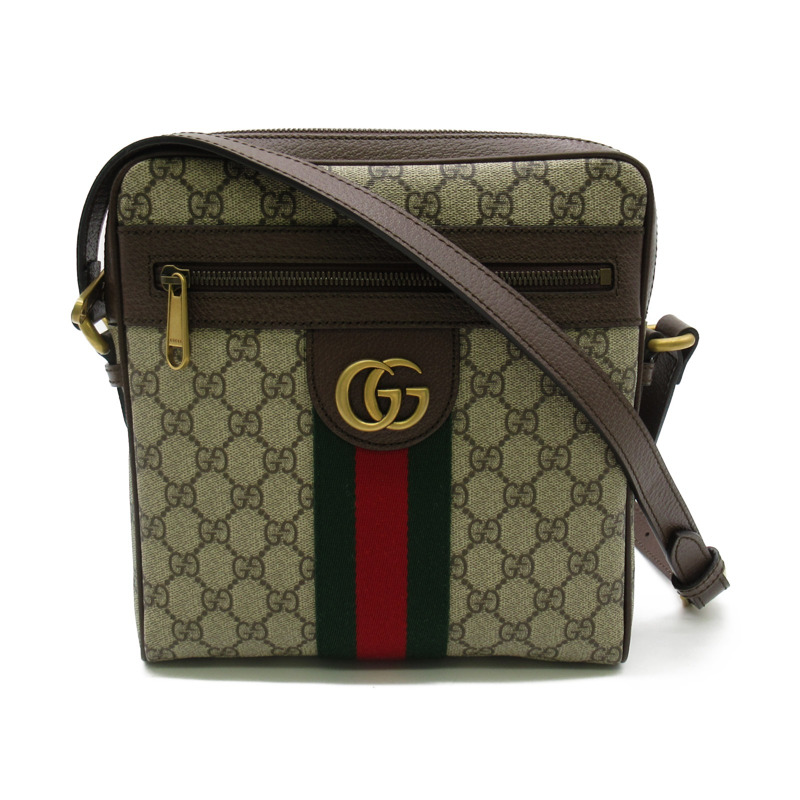 【日本直送】GUCCI 單肩包 54792696IWT8745 皮革 GG Supreme 米色棕色全新女式-0