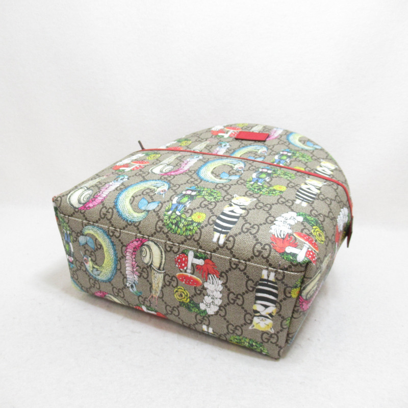 【日本直送】GUCCI 兒童背包 背包 背包 271327 PVC 塗層帆布米色覆蓋色二手兒童-3