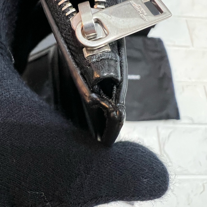 YSL Saint Laurent Logo皮夾短夾-13