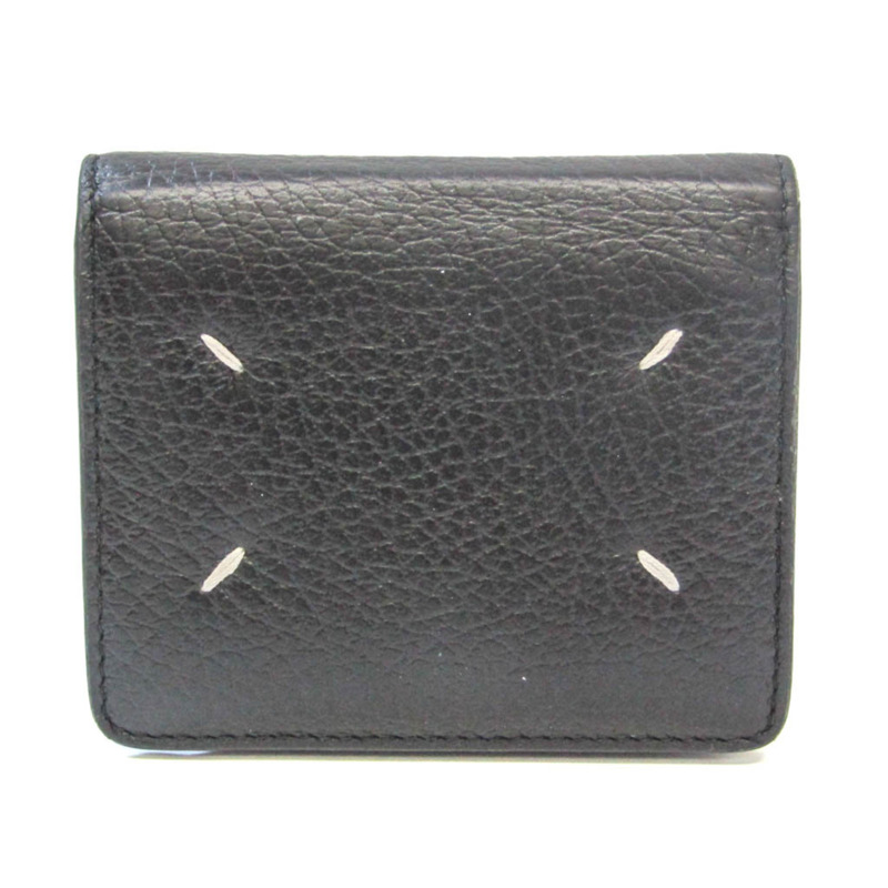 【日本直送】Maison Margiela S56UI0140 女士皮革皮夾（雙折）黑色-0