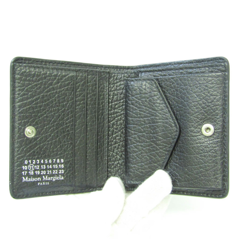 【日本直送】Maison Margiela S56UI0140 女士皮革皮夾（雙折）黑色-2