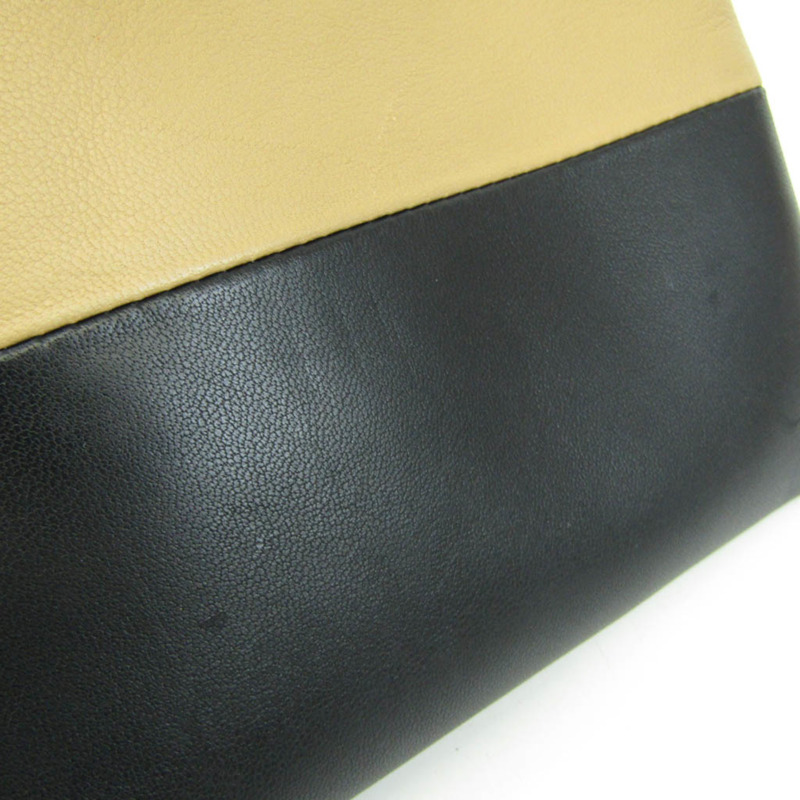 【日本直送】Celine 女士皮革手拿包米色，黑色-3