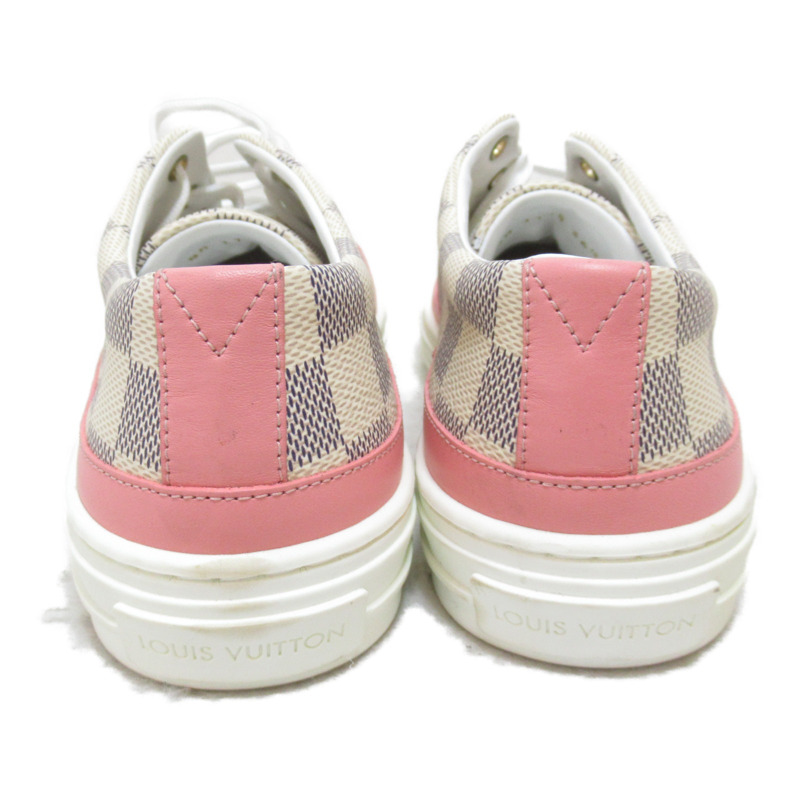 【日本直送】路易威登 (LOUIS VUITTON) 運動鞋 鞋 Damier Azur PVC 帆布 米色 二手女式 LV #36 1/2-1
