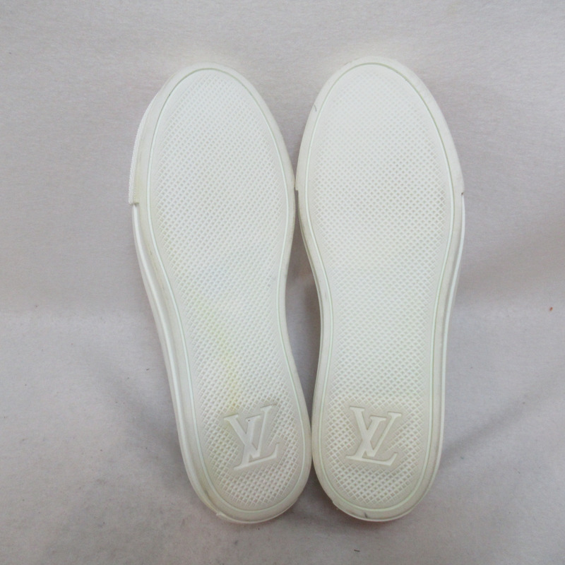 【日本直送】路易威登 (LOUIS VUITTON) 運動鞋 鞋 Damier Azur PVC 帆布 米色 二手女式 LV #36 1/2-3