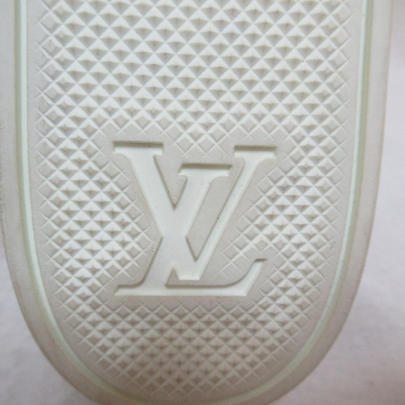 【日本直送】路易威登 (LOUIS VUITTON) 運動鞋 鞋 Damier Azur PVC 帆布 米色 二手女式 LV #36 1/2-4