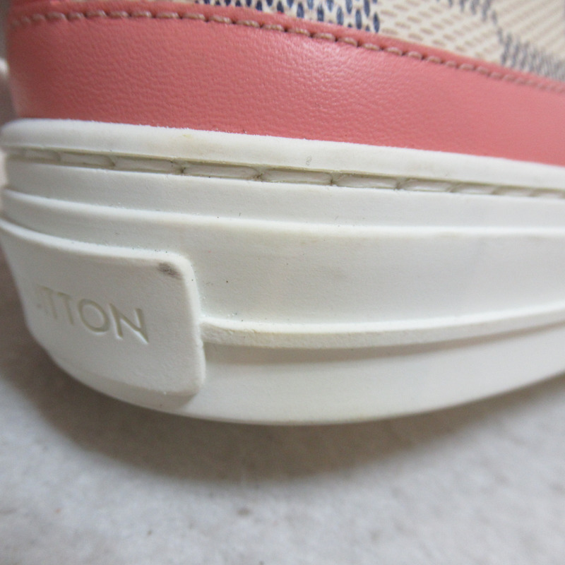 【日本直送】路易威登 (LOUIS VUITTON) 運動鞋 鞋 Damier Azur PVC 帆布 米色 二手女式 LV #36 1/2-7