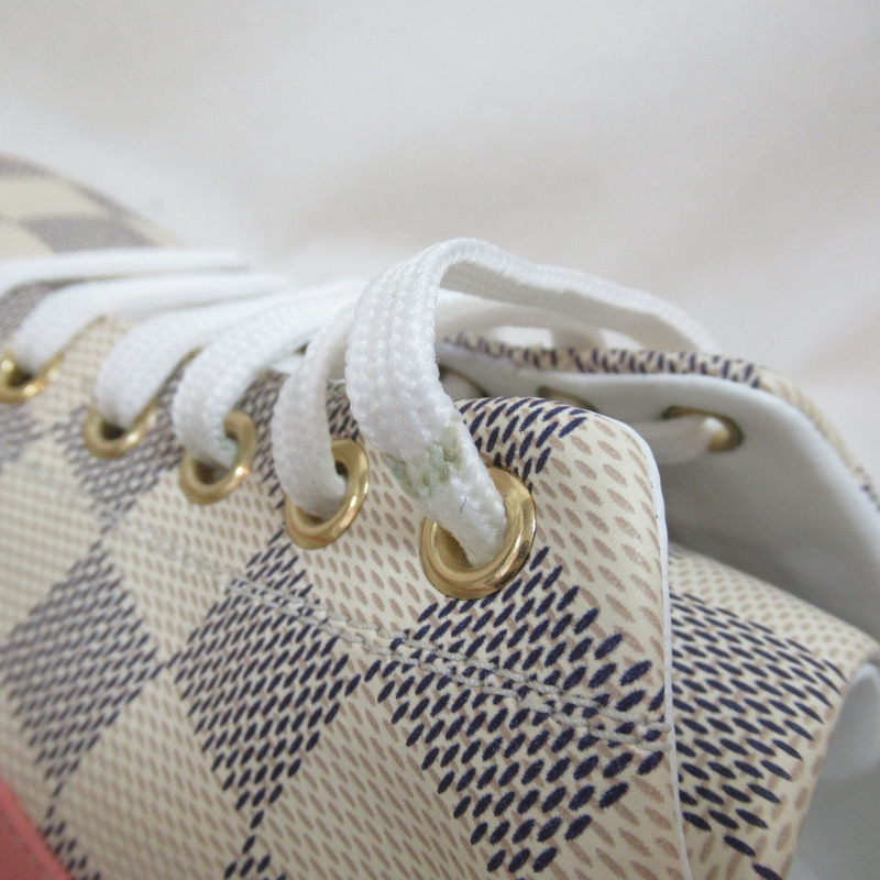 【日本直送】路易威登 (LOUIS VUITTON) 運動鞋 鞋 Damier Azur PVC 帆布 米色 二手女式 LV #36 1/2-9