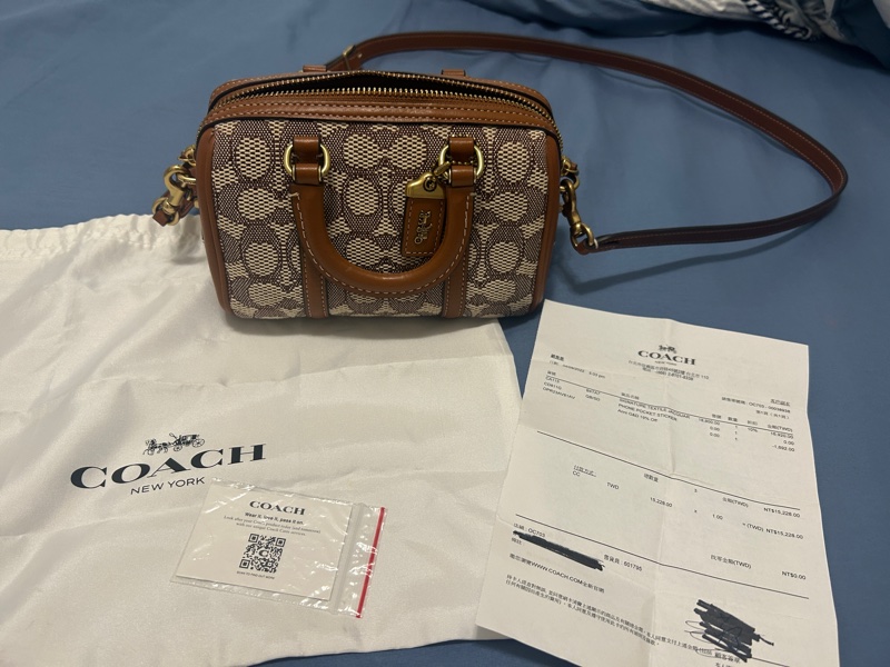 coach蔻馳CA115棕老花波士頓包-5