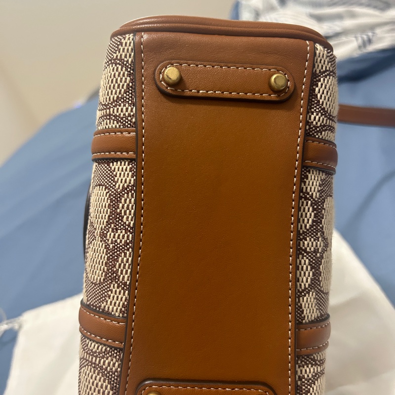 coach蔻馳CA115棕老花波士頓包-14