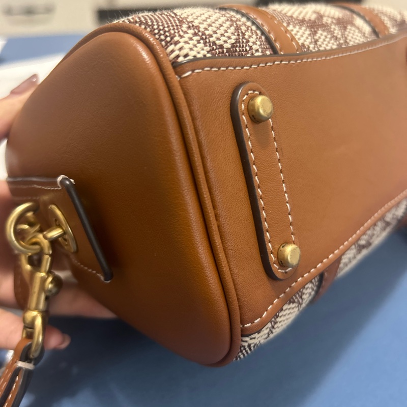 coach蔻馳CA115棕老花波士頓包-16