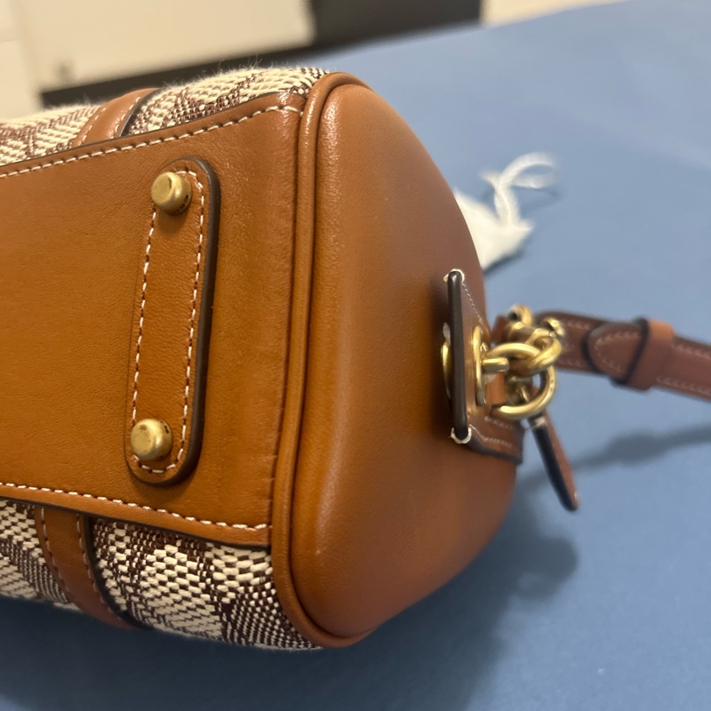 coach蔻馳CA115棕老花波士頓包-17