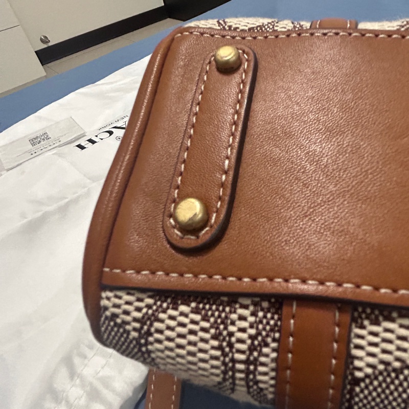 coach蔻馳CA115棕老花波士頓包-19