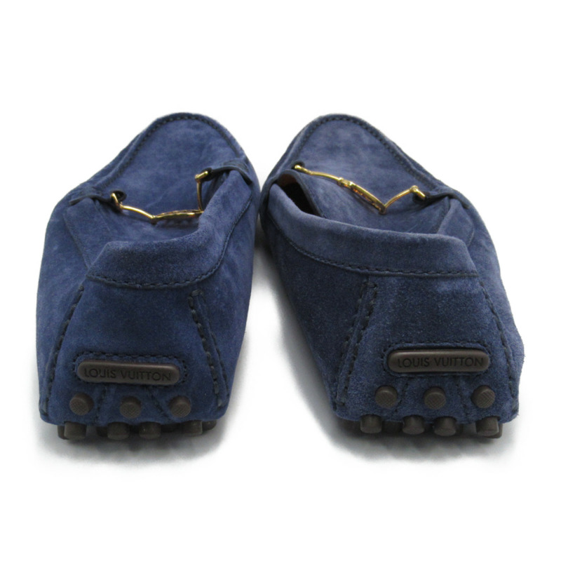 【日本直送】路易威登 鞋款 平底麂皮樂福鞋 藍色二手男女通用 GHW 尺寸 7 1/2-1