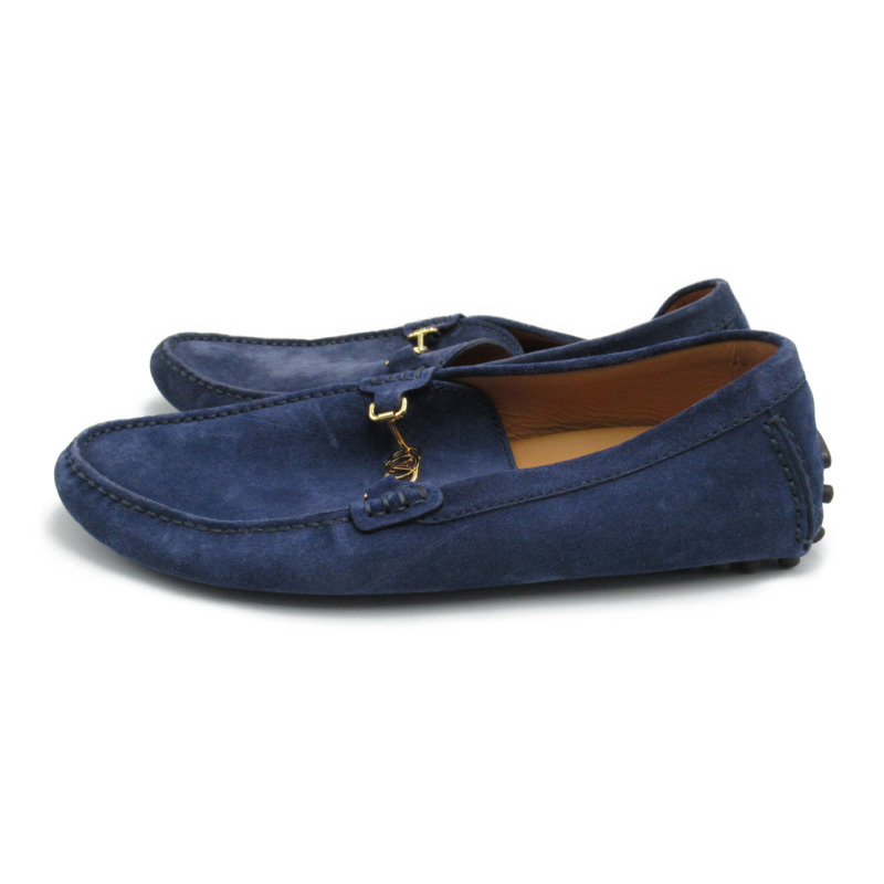 【日本直送】路易威登 鞋款 平底麂皮樂福鞋 藍色二手男女通用 GHW 尺寸 7 1/2-2