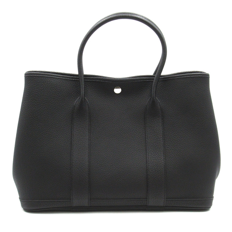 【日本直送】HERMES 花園派對 36 PM 手提包 Negonda 皮革 Noir 黑色二手女款 A SHW-0